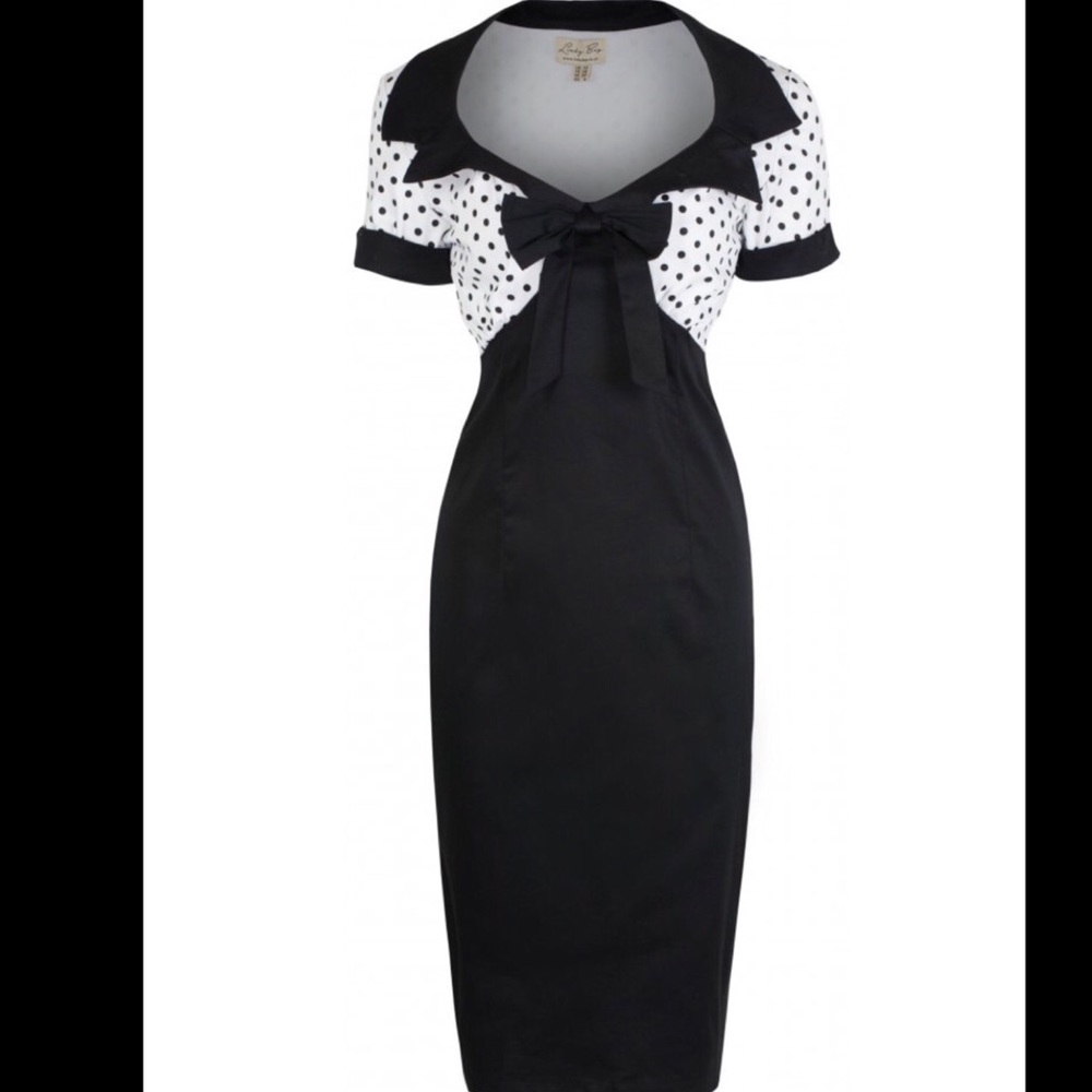 Laney Black Cotton Wiggle Dress